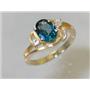 10K, 14K or 18K Gold Ladies Ring, London Blue Topaz, R176