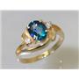 10K, 14K or 18K Gold Ladies Ring, Neptune Garden Topaz, R176