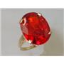 10K, 14K or 18K Gold Ladies Ring, Created Padparadscha Sapphire, R217
