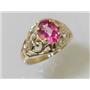 10K, 14K or 18K Gold Ladies Ring, Pure Pink Topaz, R111