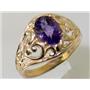 10K, 14K or 18K Gold Ladies Ring, Amethyst, R111