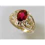 10K, 14K or 18K Gold Ladies Ring, Crimson Fire Topaz, R111