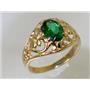 10K, 14K or 18K Gold Ladies Ring, Russian Nanocrystal Emerald, R111