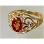 10K, 14K or 18K Gold Ladies Ring, Twilight Fire Topaz, R111