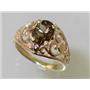 10K, 14K or 18K Gold Ladies Ring, Smoky Quartz, R111