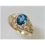 10K, 14K or 18K Gold Ladies Ring, Neptune Garden Topaz, R113