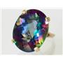 10K, 14K or 18K Gold Ladies Ring, Mystic Fire Topaz, R129