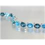 SB002, London & Swiss Blue Topaz SS Bracelet