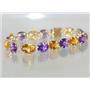 B003, Citrine & Amethyst Gold Bracelet