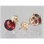 14k Gold Post Earrings, Mozambique Garnet, E012