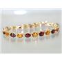 B001, Citrine & Garnet Gold Bracelet