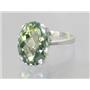 SR267, Green Amethyst Sterling Silver Ring