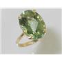 10K, 14K or 18K Gold Ladies Ring, Green Amethyst, R267