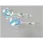 925 Sterling Silver Leverback Earrings, Mercury Mist Topaz, SE101