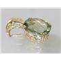 P050, Green Amethyst 14k Gold Pendant