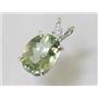 925 Sterling Silver Pendant, Green Amethyst,  SP018