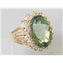 10K, 14K or 18K Gold Ladies Ring, Green Amethyst (Prasiolite), R270