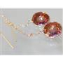 14k Gold Threader Earrings, Twilight Fire Topaz, E205