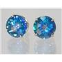 14k Gold Post Earrings, Neptunes Garden Topaz, E212