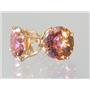 14k Gold Post Earrings, Twilight Fire Topaz, E212