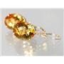 14k Gold Leverback Earrings, Citrine, E407