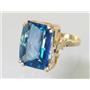 10K, 14K or 18K Gold Ladies Ring, Neptune Garden Topaz, R039
