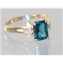 10K, 14K or 18K Gold Ladies Ring, London Blue Topaz, R171