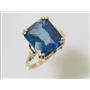 10K, 14K or 18K Gold Ladies Ring, Neptune Garden Topaz, R188