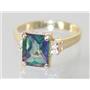 10K, 14K or 18K Gold Ladies Ring, Mystic Fire Topaz, R221