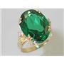 10K, 14K or 18K Gold Ladies Ring, Russian Nanocrystal Emerald, R269
