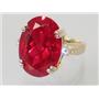 10K, 14K or 18K Gold Ladies Ring, Created Ruby, R269