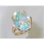 10K, 14K or 18K Gold Ladies Ring, Mercury Mist Topaz, R269