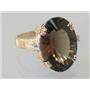 10K, 14K or 18K Gold Ladies Ring, Smoky Quartz, R269