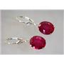 925 Sterling Silver Earrings, Created Ruby, SE207