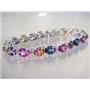 SB002, Multi Mystic, 925 Sterling Silver Bracelet