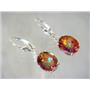 925 Sterling Silver Earrings, Twilight Fire Topaz, SE207