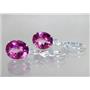 925 Sterling Silver Earrings, Pure Pink Topaz, SE207