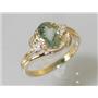 10K, 14K or 18K Gold Ladies Ring, Green Amethyst, R176