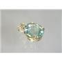 P040, Green Amethyst, 14k Gold Pendant