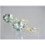 14k Gold Leverback Earrings, Green Amethyst, E207