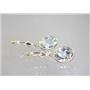 14k Gold Leverback Earrings, Silver Topaz, E101
