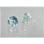 925 Sterling Silver Post Earrings, Green Amethyst, SE212