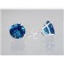 925 Sterling Silver Post Earrings, London Blue Topaz, SE212