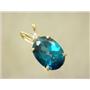 P019, Paraiba Topaz 14K Gold Pendant