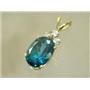 P043, Paraiba Topaz 14k Gold Pendant
