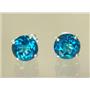 14k Gold Post Earrings, Paraiba Topaz, E112