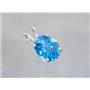 925 Sterling Silver Pendant, Swiss Blue Topaz,  SP002
