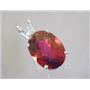 925 Sterling Silver Pendant, Crimson Topaz, SP018