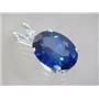 925 Sterling Silver Pendant, Created Blue Sapphire, SP018