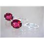 925 Sterling Silver Earrings, Crimson Topaz, SE207